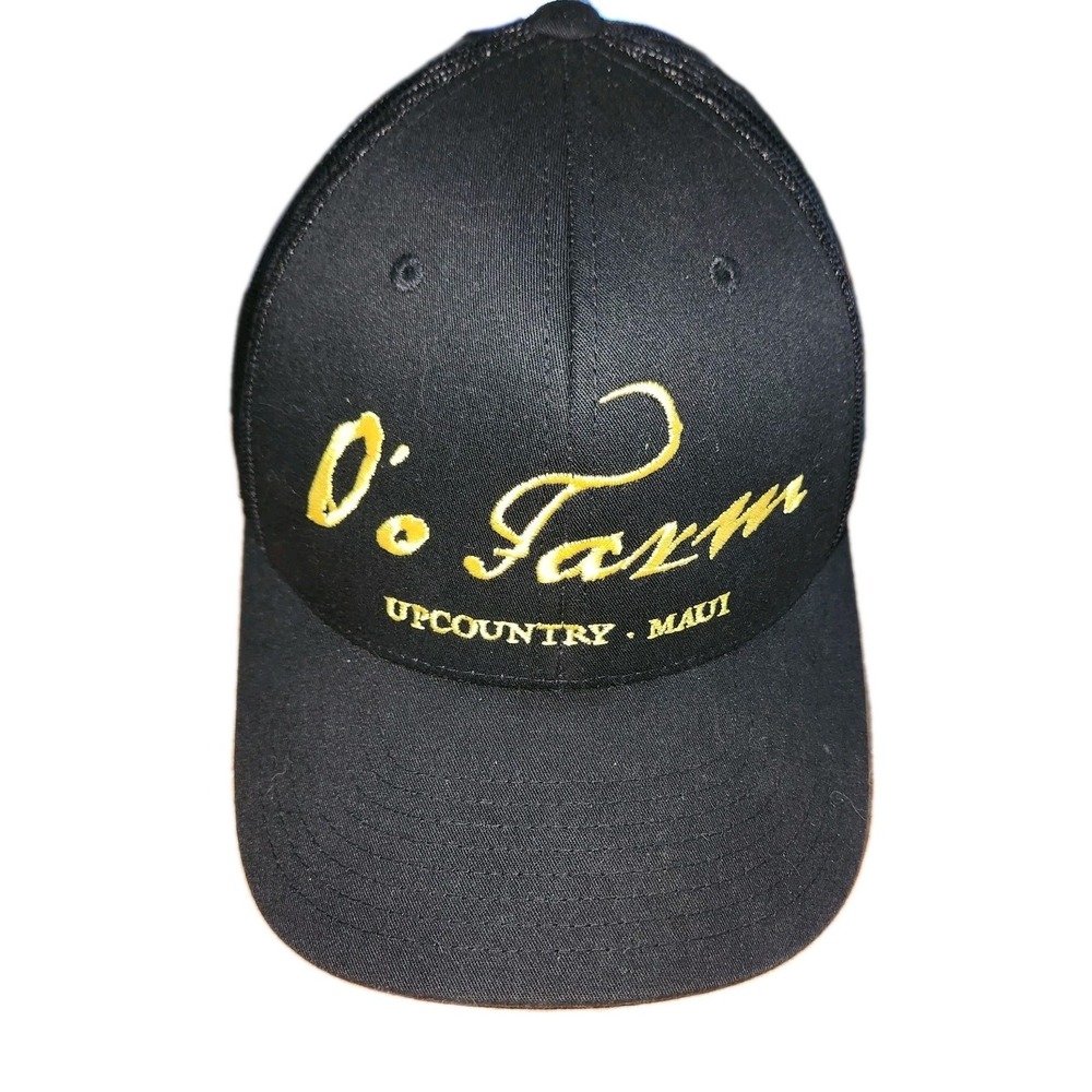 OS O'o Farm Upcountry Maui Hawaii Black Snapback Baseball Cap